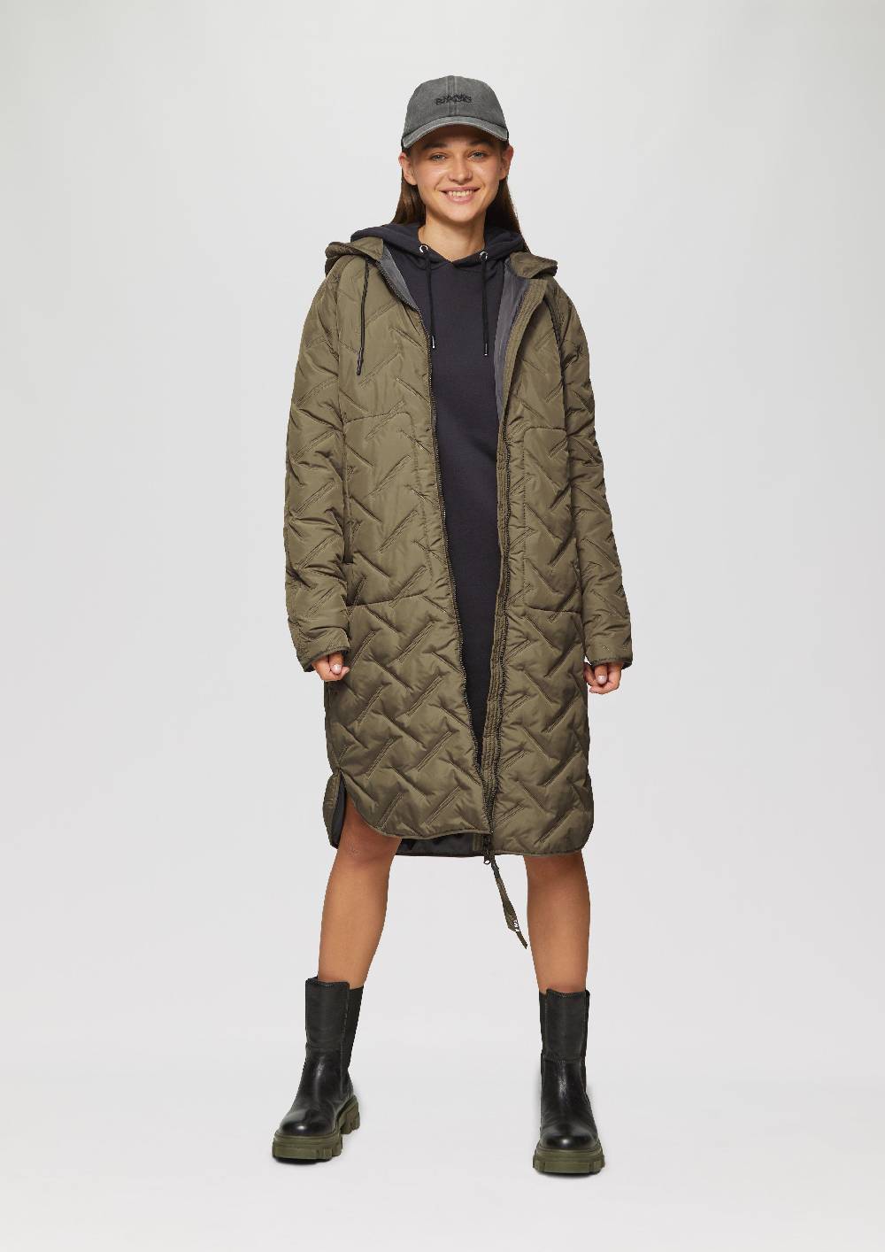 S.Oliver Sweatshirtkleid Mit Kapuze Und Eingrifftaschen