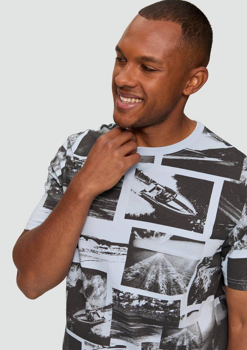 S.Oliver T-Shirt Aus Baumwoll-Jersey Mit All-over-Print