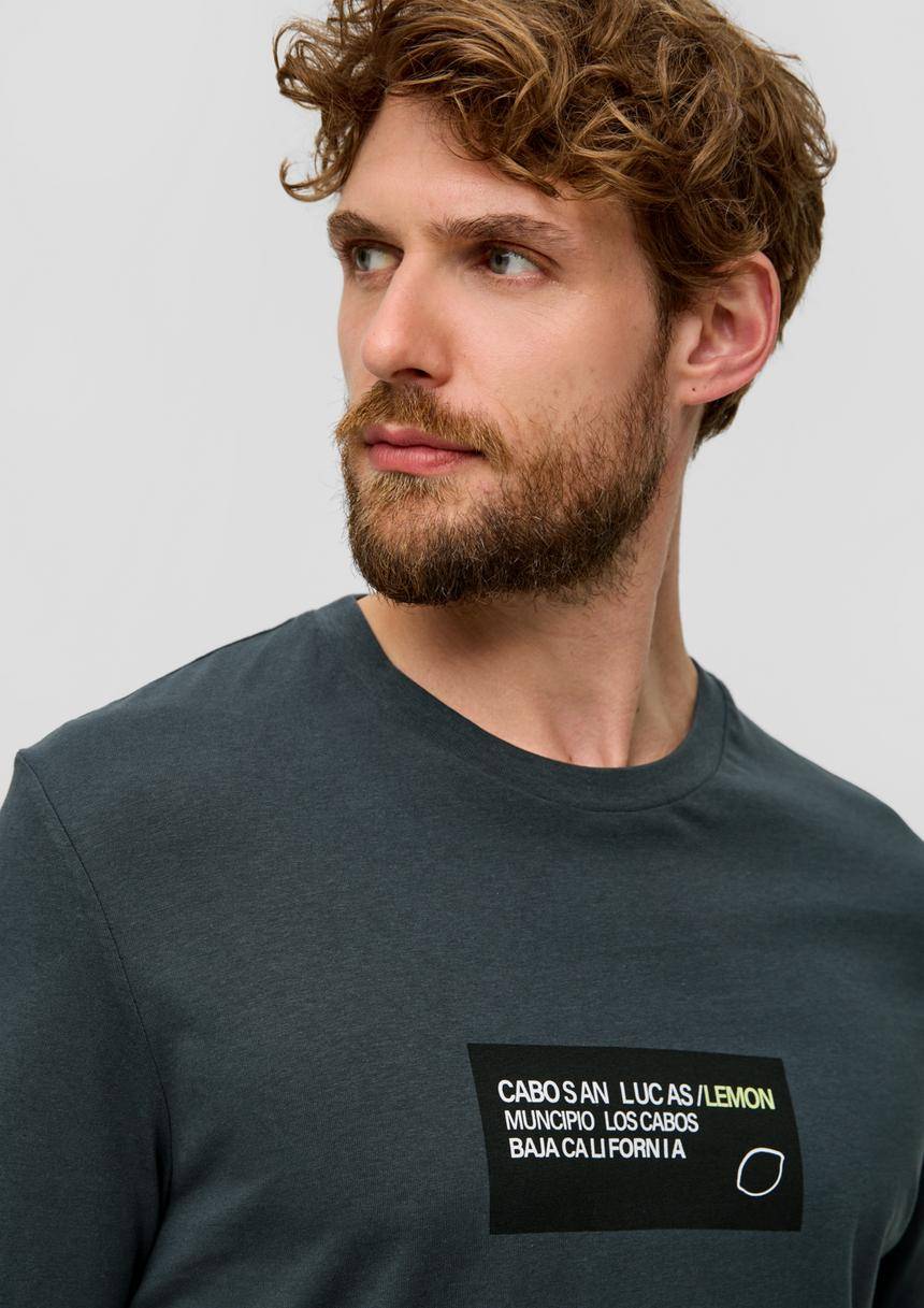 S.Oliver T-Shirt Aus Baumwoll-Jersey Mit Frontprint