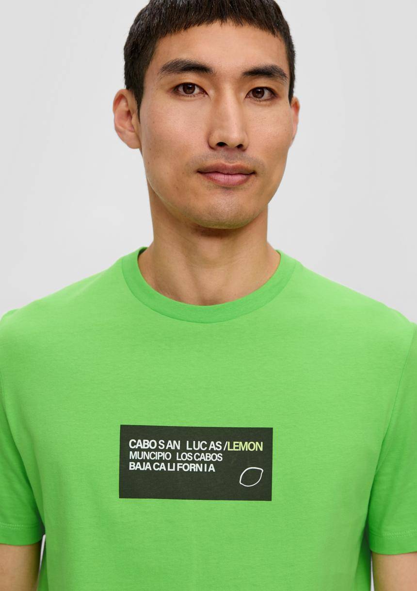 S.Oliver T-Shirt Aus Baumwoll-Jersey Mit Frontprint