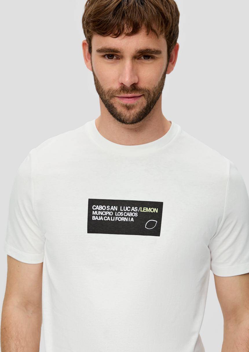 S.Oliver T-Shirt Aus Baumwoll-Jersey Mit Frontprint