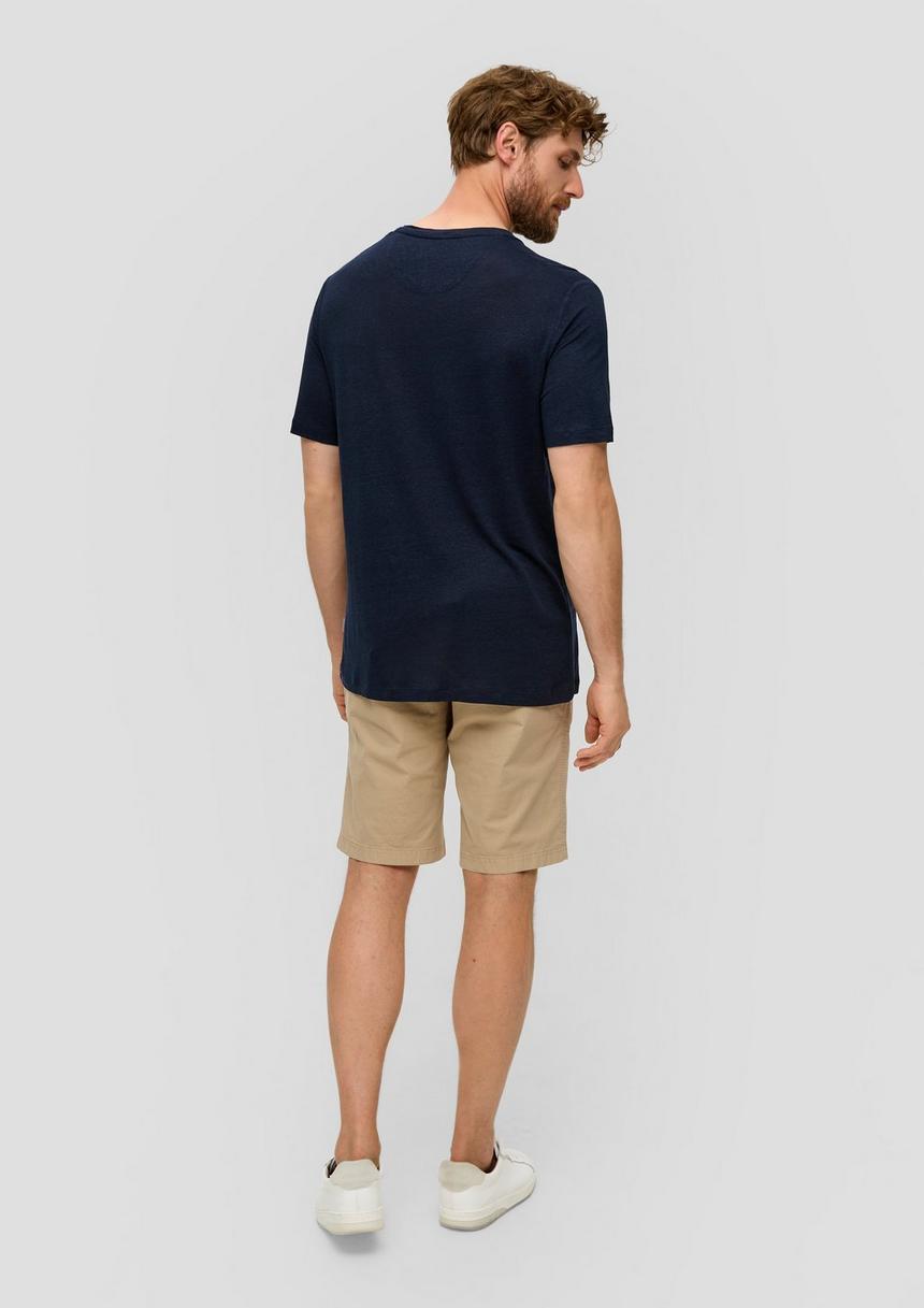 S.Oliver T-Shirt Aus Leinenmix Mit Aufgesetzter Brusttasche