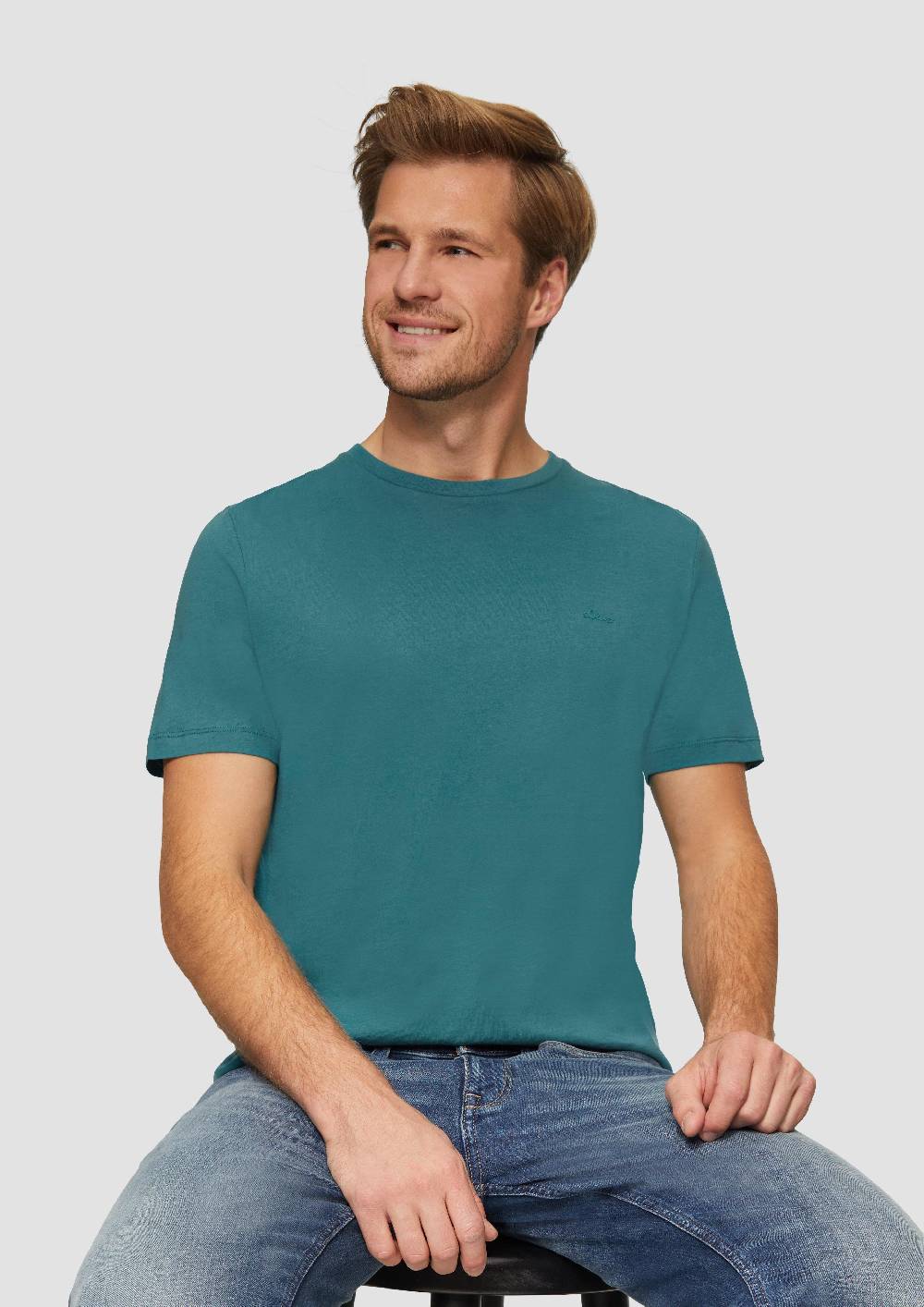 S.Oliver T-Shirt Aus Reiner Baumwolle Mit Logo-Print