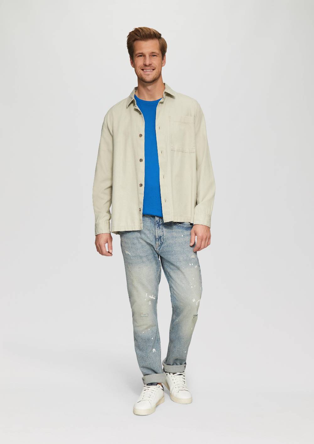 S.Oliver T-Shirt Aus Reiner Baumwolle Mit Logo-Print