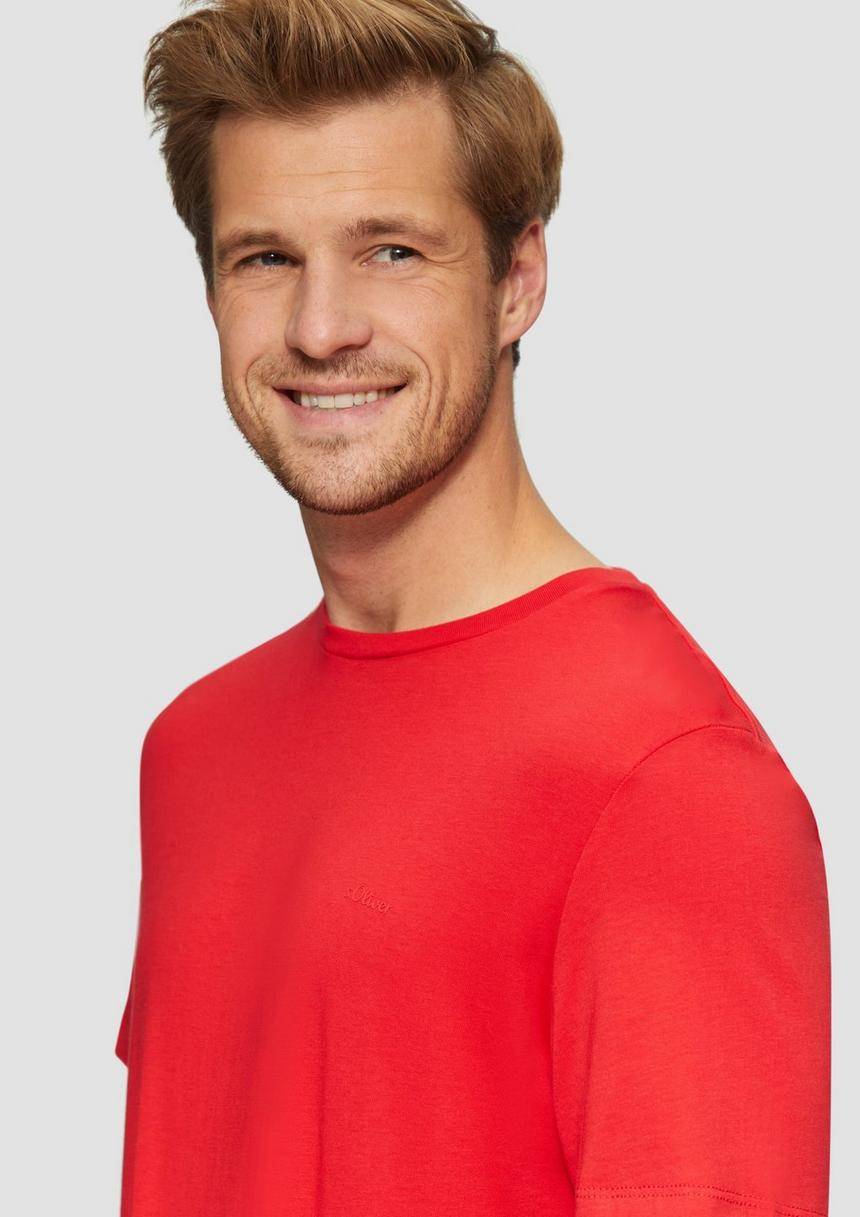 S.Oliver T-Shirt Aus Reiner Baumwolle Mit Logo-Print