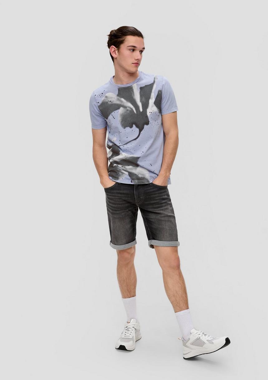 S.Oliver T-Shirt Mit Frontprint Aus Reiner Baumwolle
