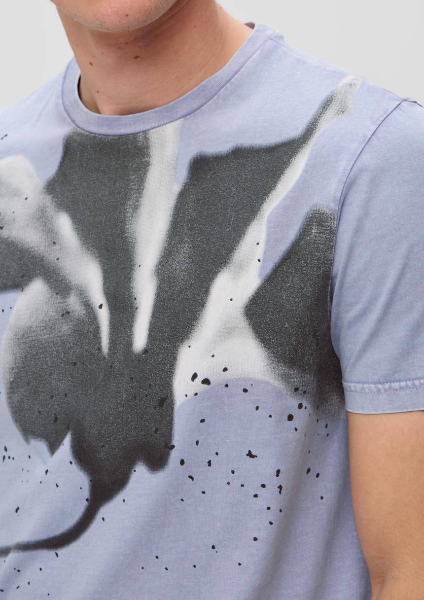 S.Oliver T-Shirt Mit Frontprint Aus Reiner Baumwolle