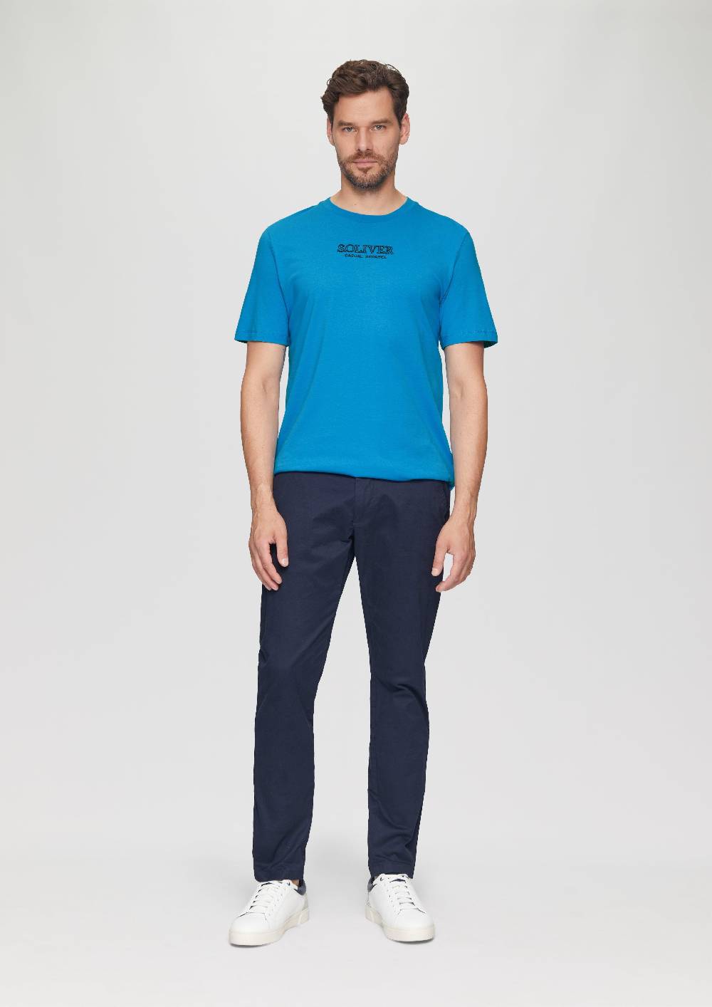 S.Oliver T-Shirt Mit Logo-Motiven Aus Reiner Baumwolle