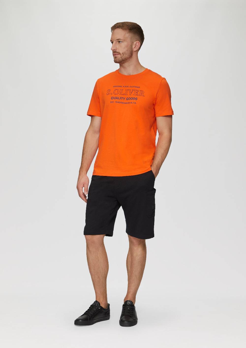 S.Oliver T-Shirt Mit Logo-Motiven Aus Reiner Baumwolle