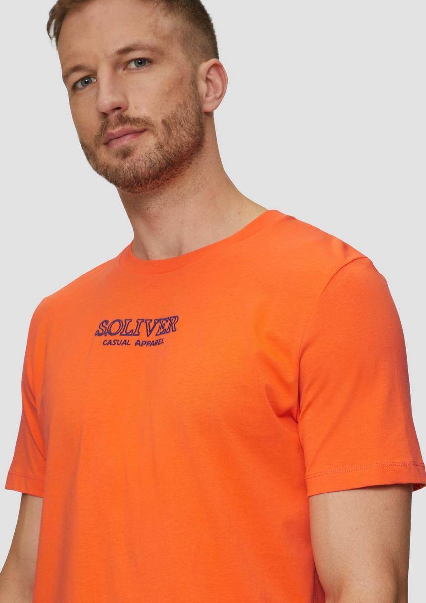 S.Oliver T-Shirt Mit Logo-Motiven Aus Reiner Baumwolle