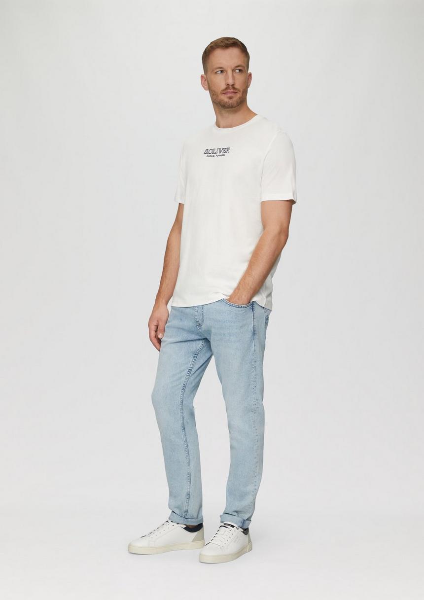 S.Oliver T-Shirt Mit Logo-Motiven Aus Reiner Baumwolle