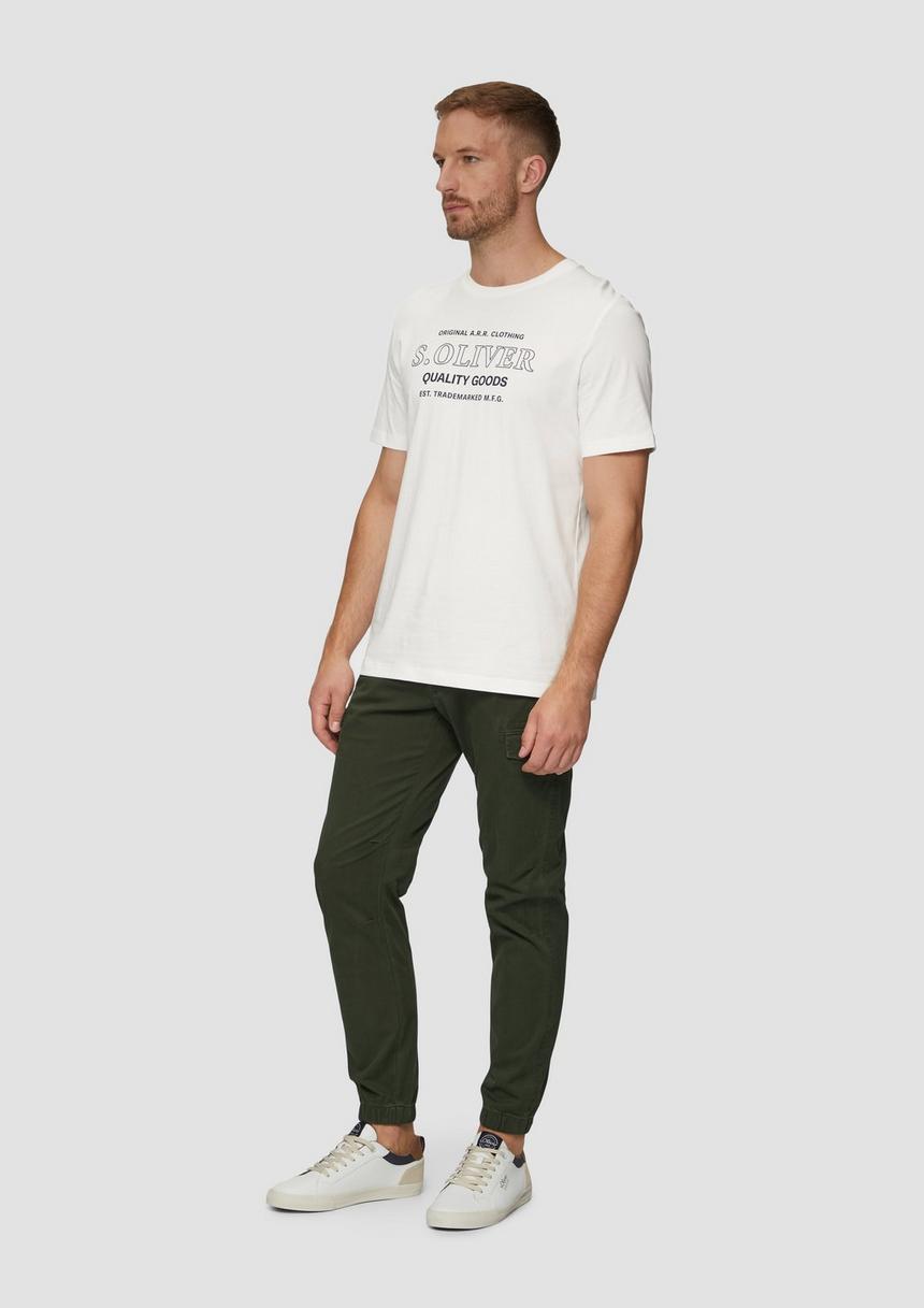 S.Oliver T-Shirt Mit Logo-Motiven Aus Reiner Baumwolle
