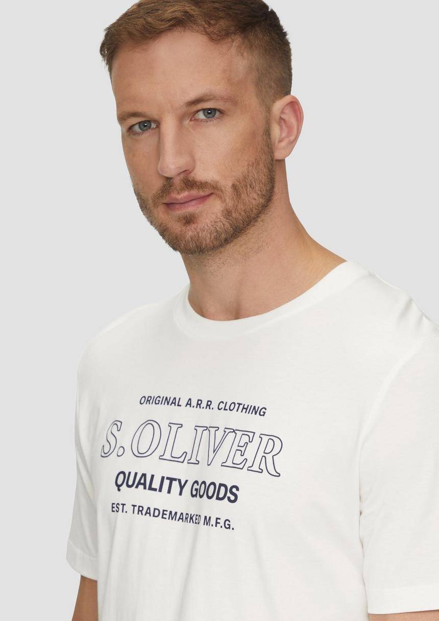 S.Oliver T-Shirt Mit Logo-Motiven Aus Reiner Baumwolle