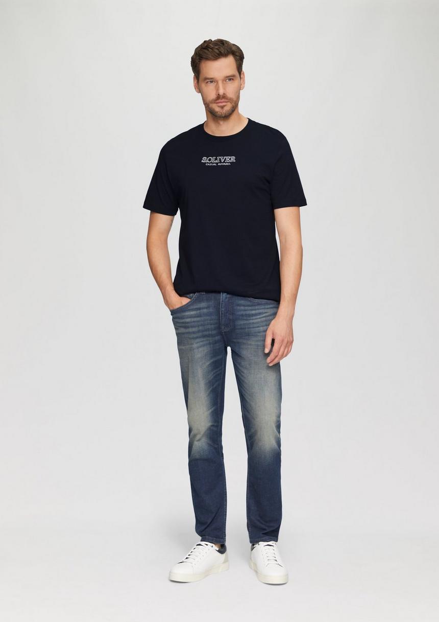 S.Oliver T-Shirt Mit Logo-Motiven Aus Reiner Baumwolle