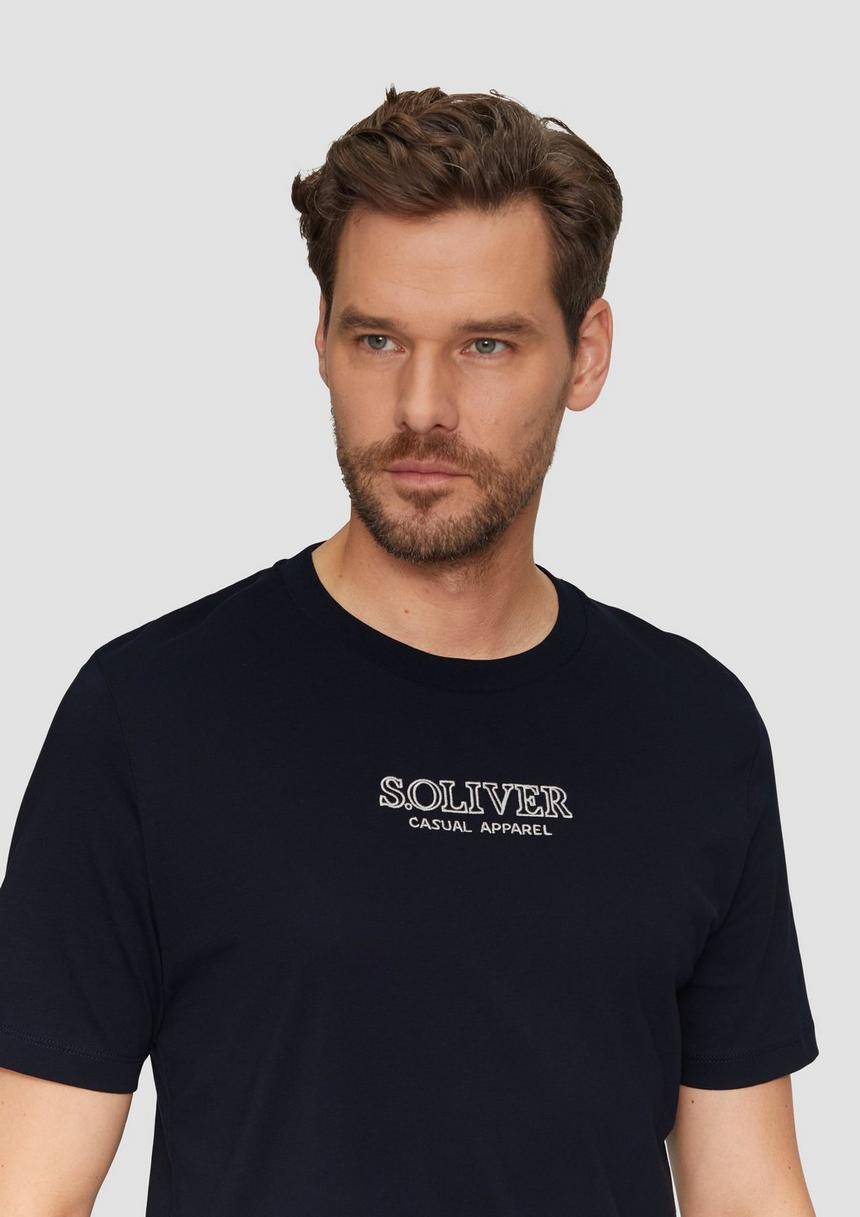 S.Oliver T-Shirt Mit Logo-Motiven Aus Reiner Baumwolle