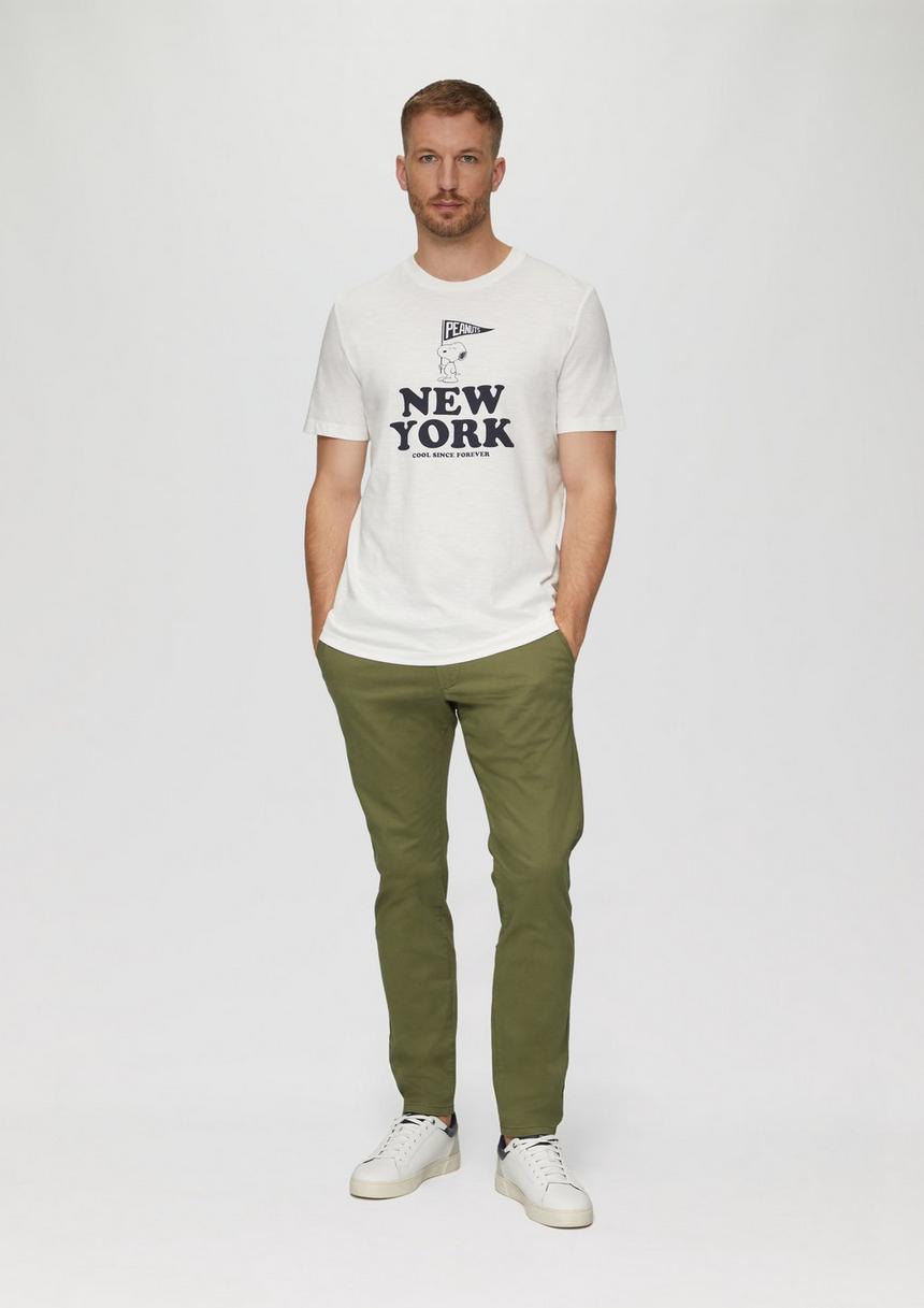 S.Oliver T-Shirt Mit Peanuts®-Motiv Und Flammgarnstruktur