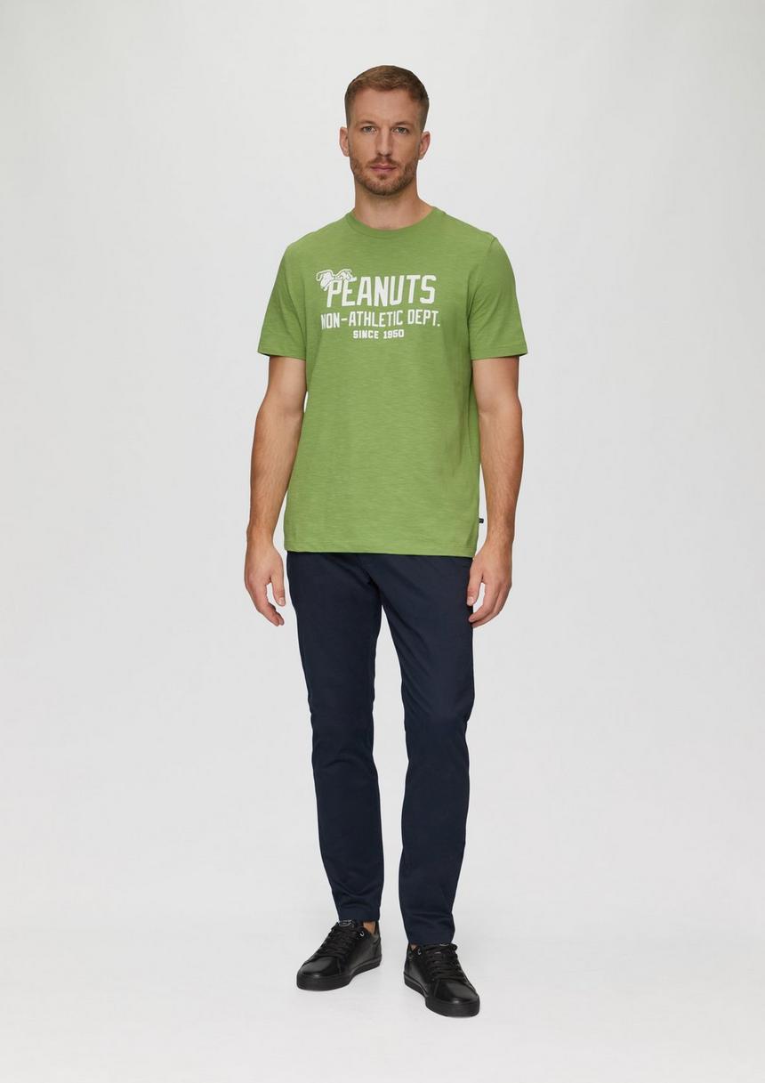 S.Oliver T-Shirt Mit Peanuts®-Motiv Und Flammgarnstruktur