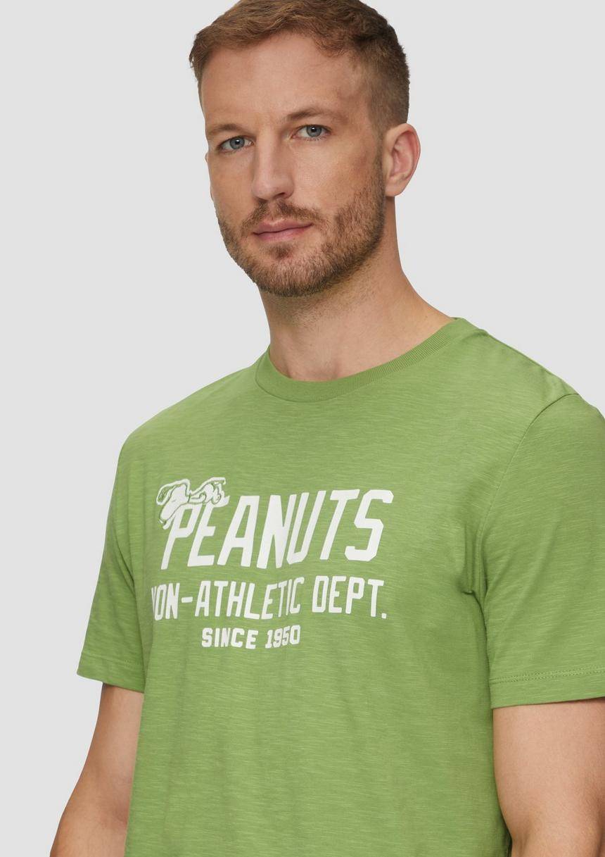 S.Oliver T-Shirt Mit Peanuts®-Motiv Und Flammgarnstruktur