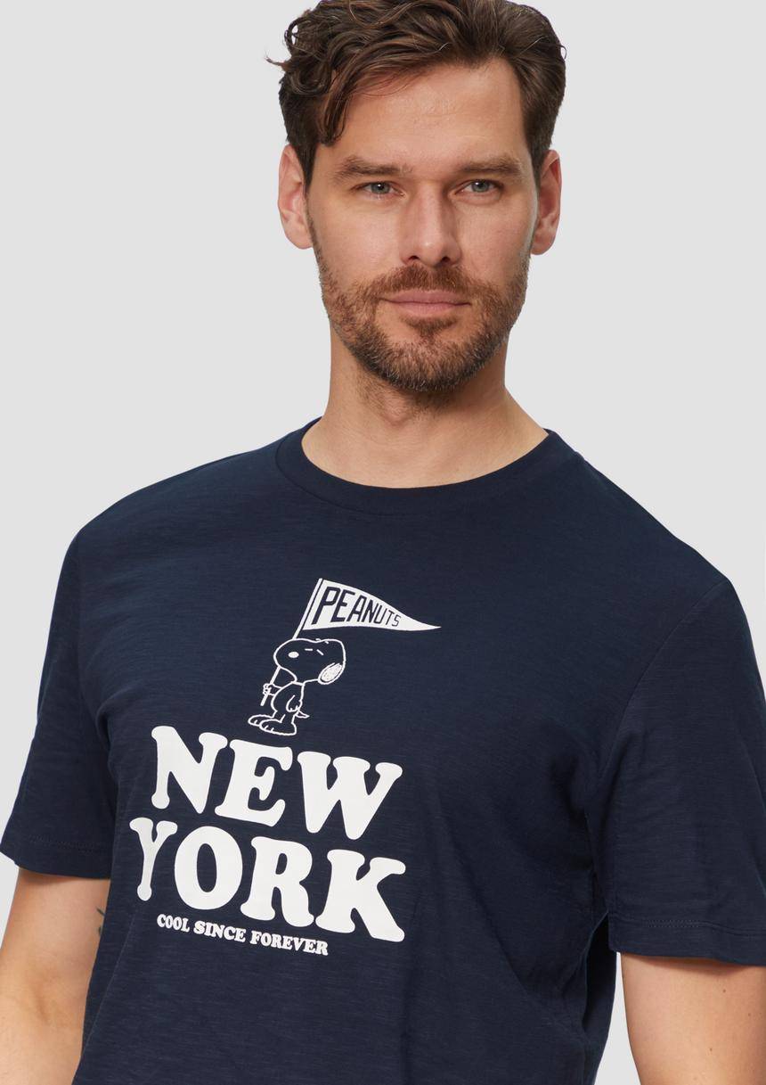 S.Oliver T-Shirt Mit Peanuts®-Motiv Und Flammgarnstruktur