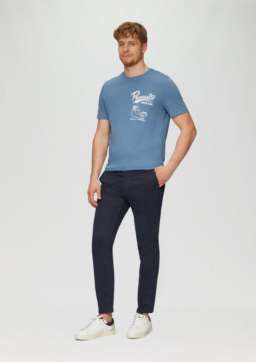 S.Oliver T-Shirt Mit Peanuts®-Motiv Und Flammgarnstruktur