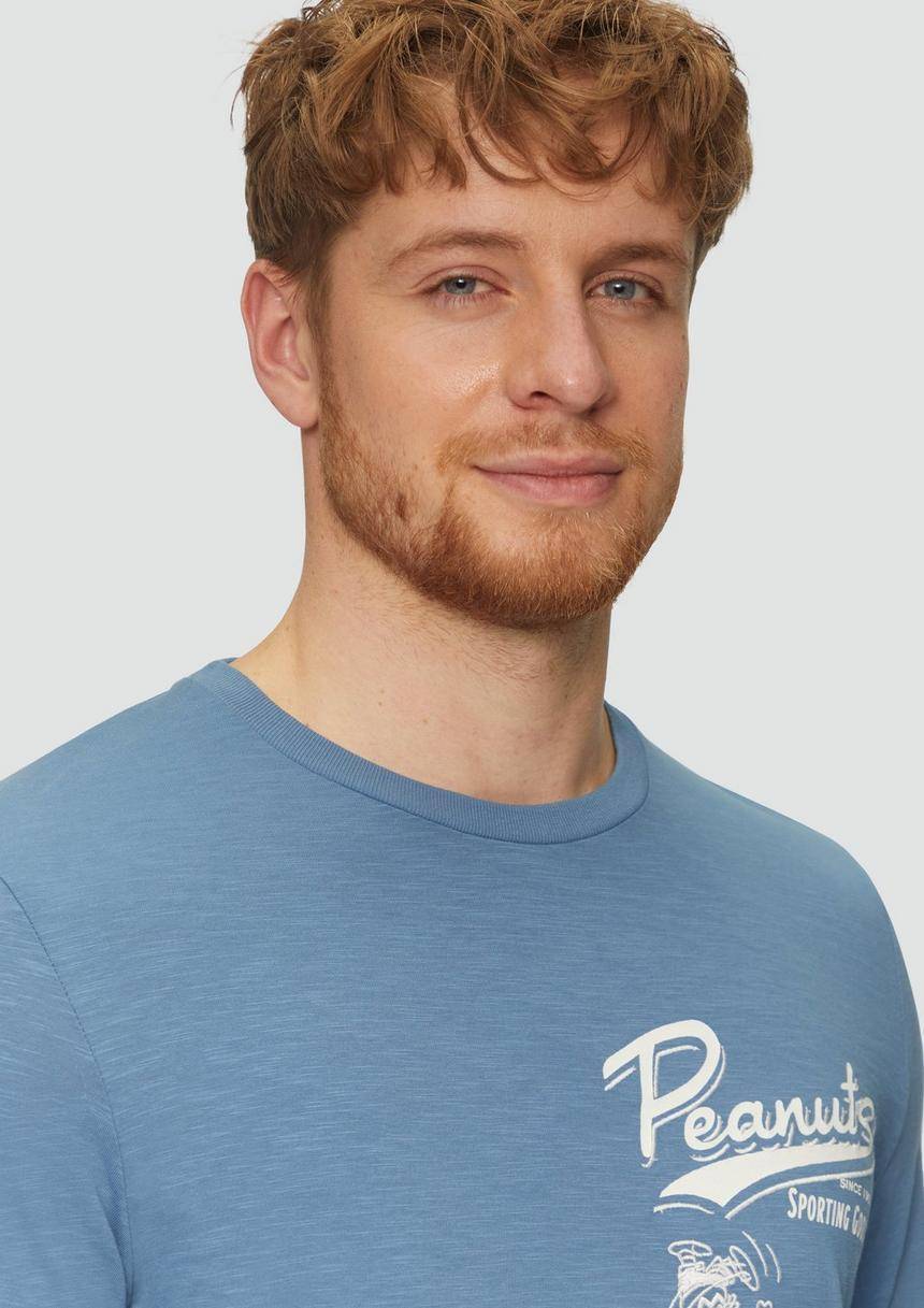 S.Oliver T-Shirt Mit Peanuts®-Motiv Und Flammgarnstruktur