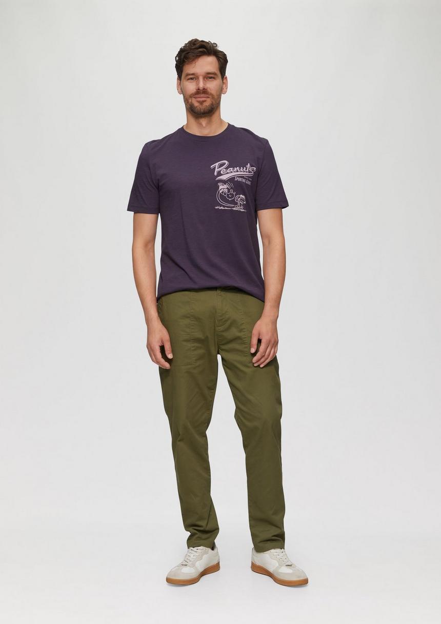 S.Oliver T-Shirt Mit Peanuts®-Motiv Und Flammgarnstruktur