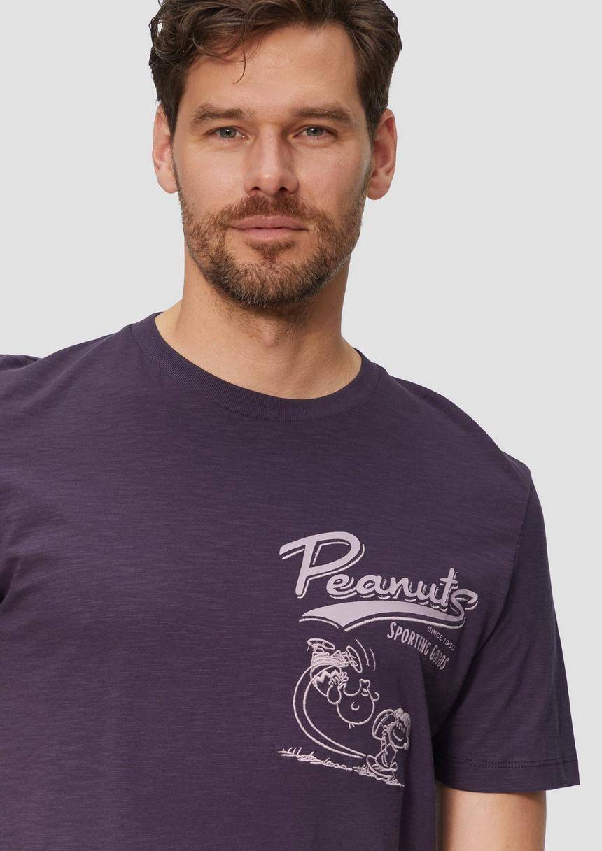 S.Oliver T-Shirt Mit Peanuts®-Motiv Und Flammgarnstruktur
