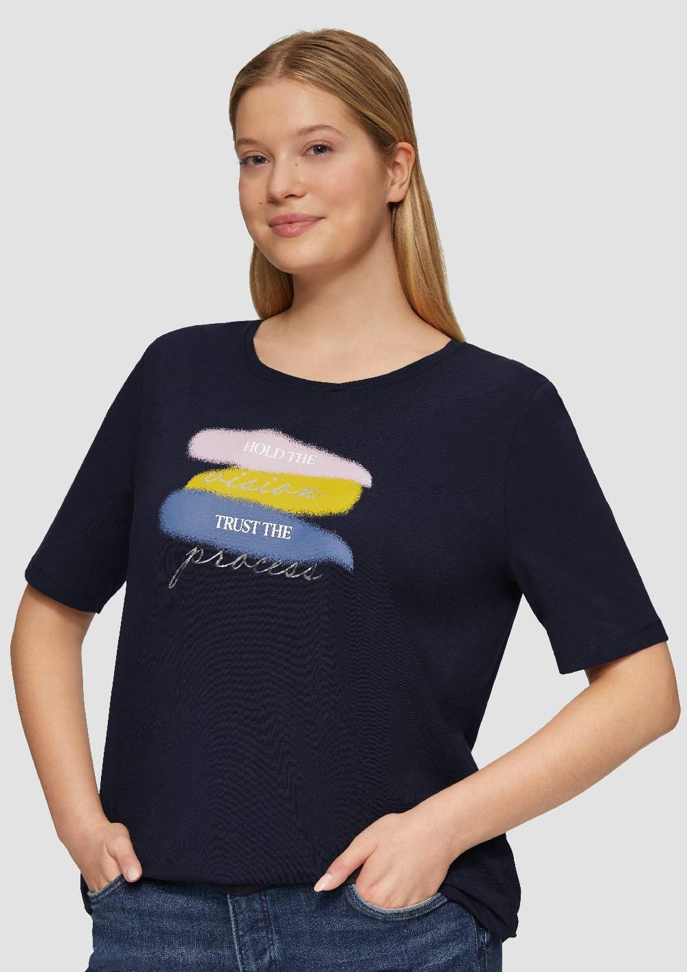 S.Oliver T-Shirt Mit Rundhalsausschnitt Und Front-Print