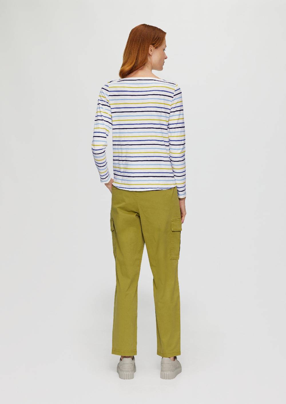S.Oliver T-Shirt Mit U-Boot-Ausschnitt Und Offenen Kanten