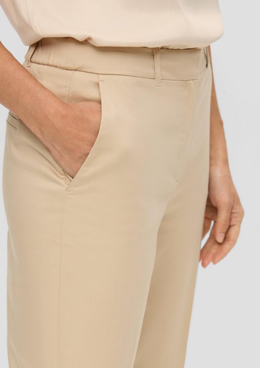 S.Oliver Tapered-Leg-Hose Aus Baumwollmix Mit Bundfalte