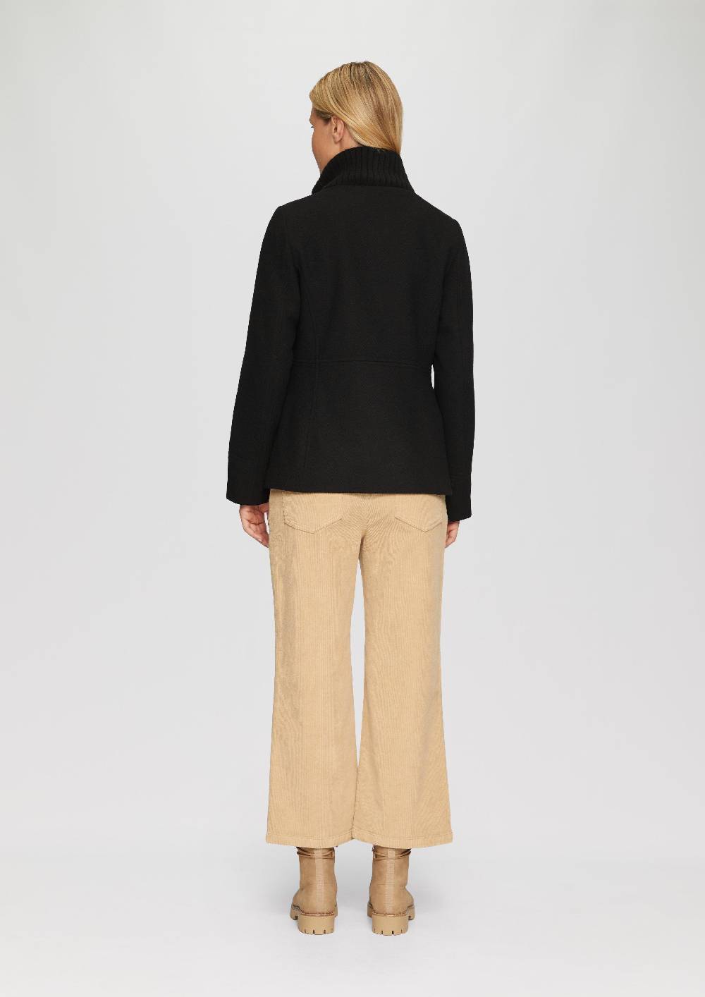 S.Oliver Twilljacke Mit Strick-Stehkragen Und Eingrifftaschen