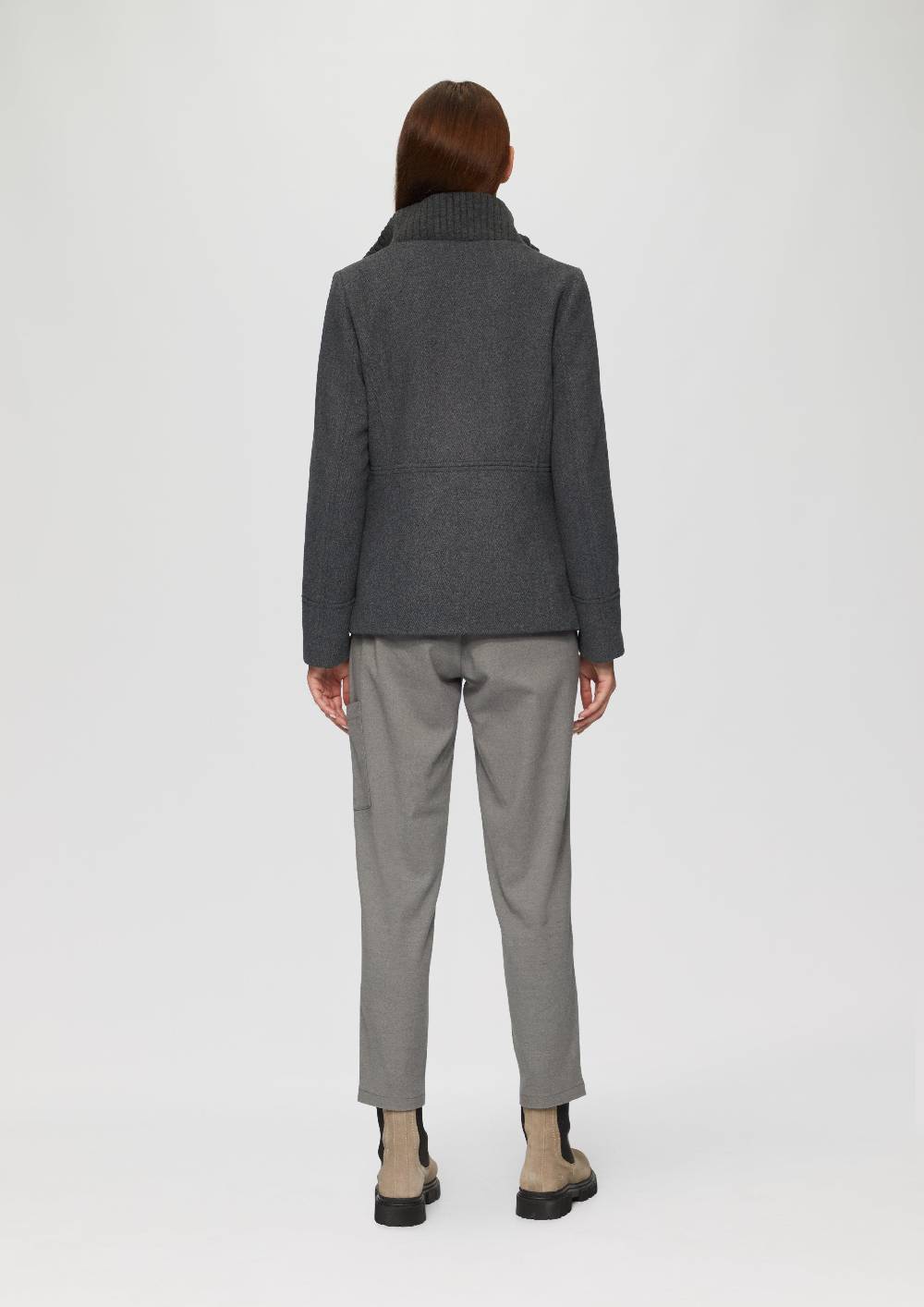 S.Oliver Twilljacke Mit Strick-Stehkragen Und Eingrifftaschen