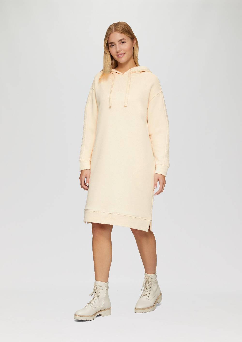 S.Oliver Undyed Sweatkleid Mit Eingrifftaschen Im Fabricmix