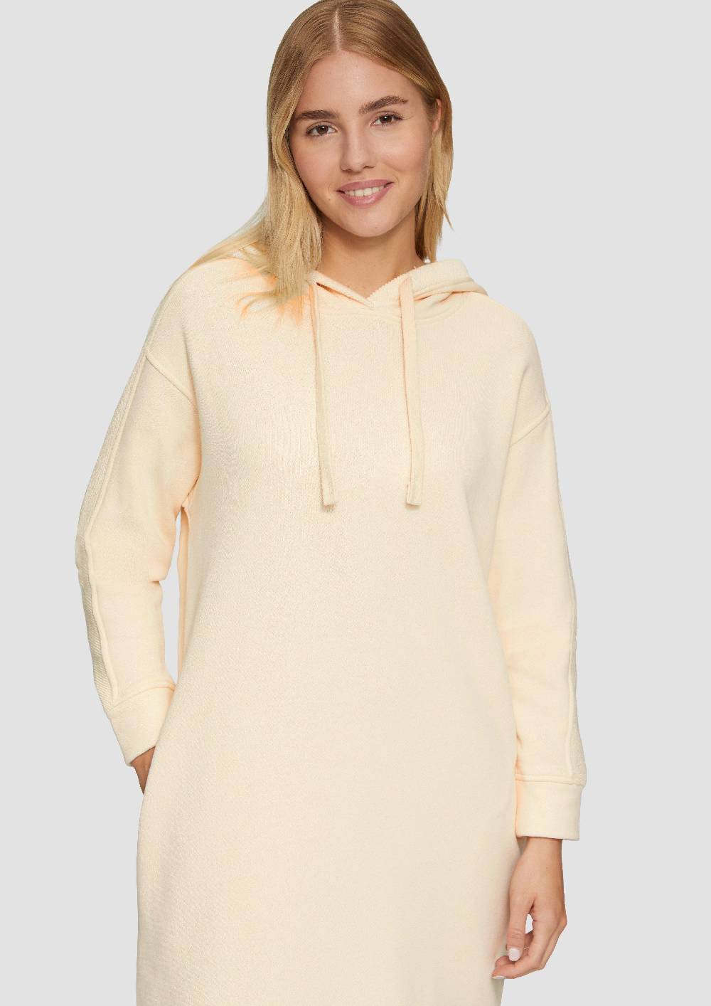 S.Oliver Undyed Sweatkleid Mit Eingrifftaschen Im Fabricmix