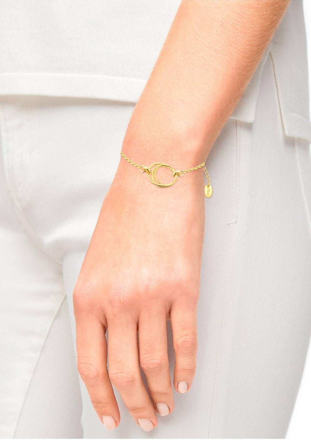 S.Oliver Vergoldetes Armband Mit Geschwungenem Anhänger