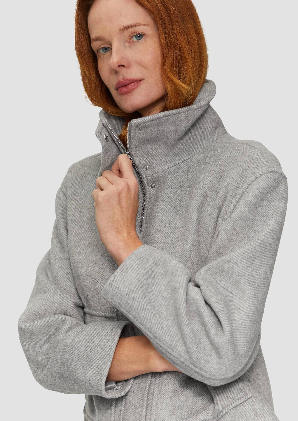 S.Oliver Verkürzte Wolljacke Mit Aufgesetzten Taschen