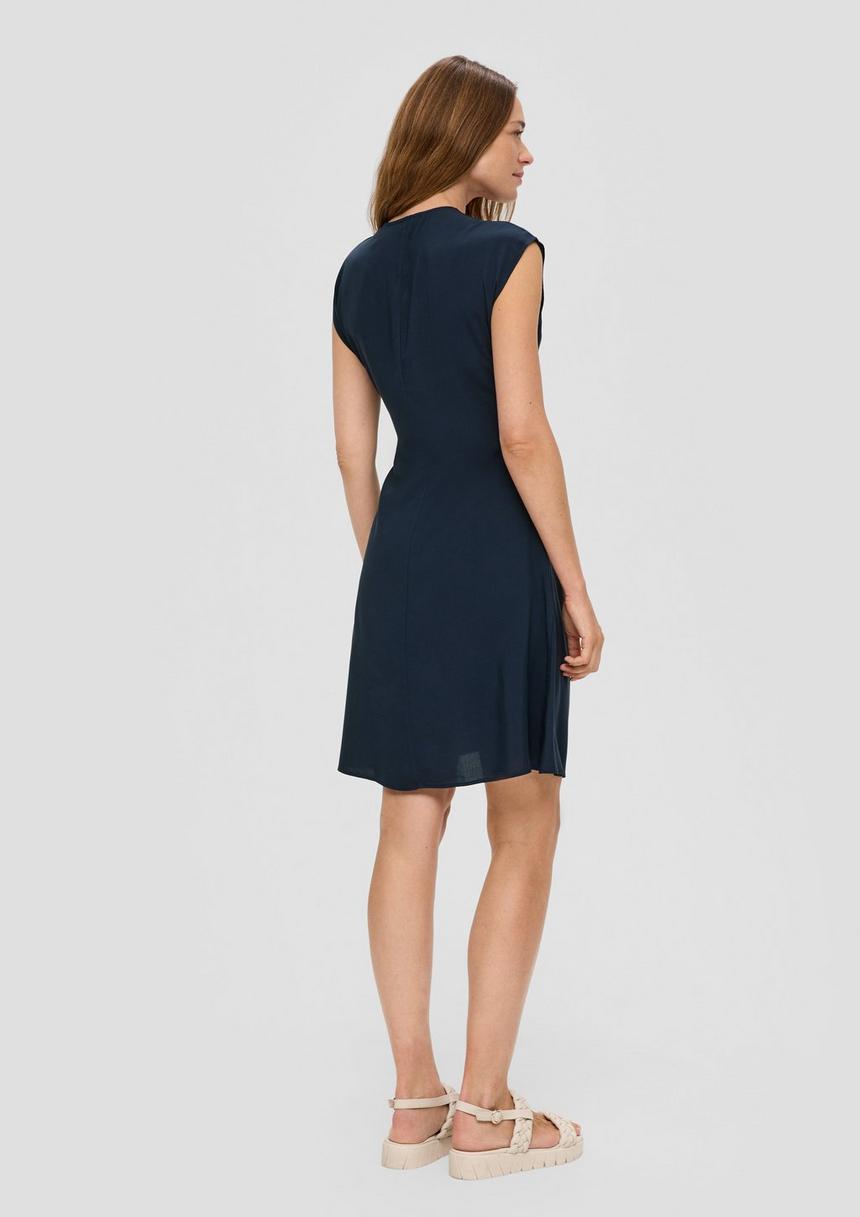 S.Oliver Viskose-Kleid Im Relaxed Fit Mit Knoten-Detail
