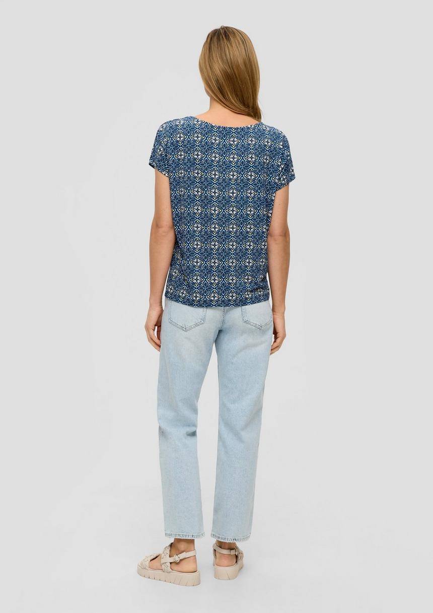 S.Oliver Viskose-Shirt Mit All-over-Print Im Relaxed Fit