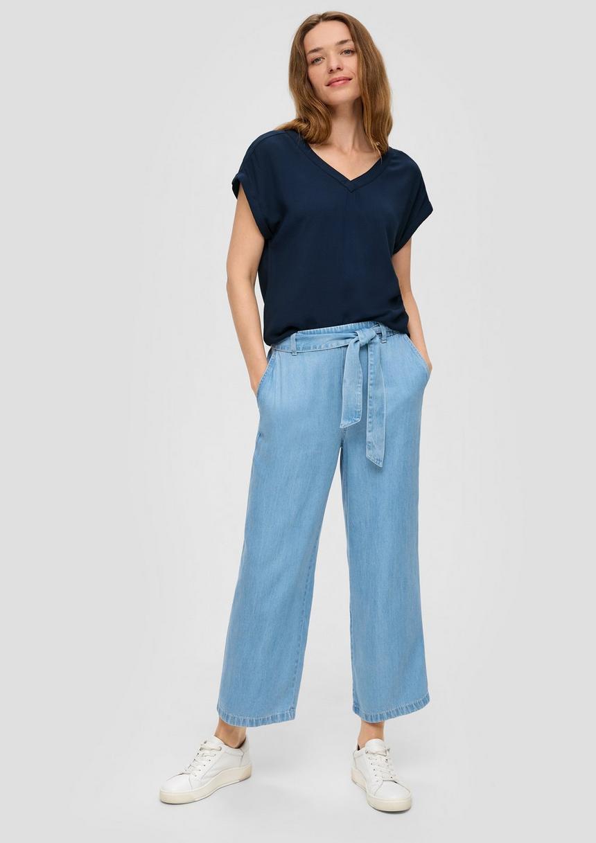 S.Oliver Viskosebluse Im Relaxed Fit Mit Cut-out-Detail