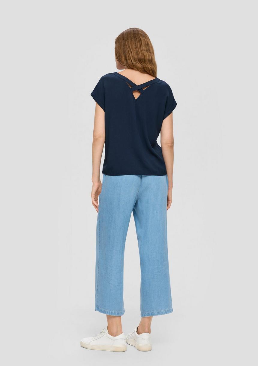 S.Oliver Viskosebluse Im Relaxed Fit Mit Cut-out-Detail