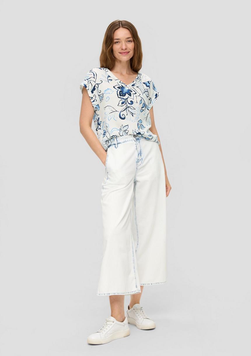 S.Oliver Viskosebluse Im Relaxed Fit Mit Cut-out-Detail