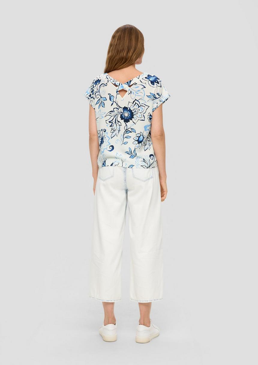 S.Oliver Viskosebluse Im Relaxed Fit Mit Cut-out-Detail