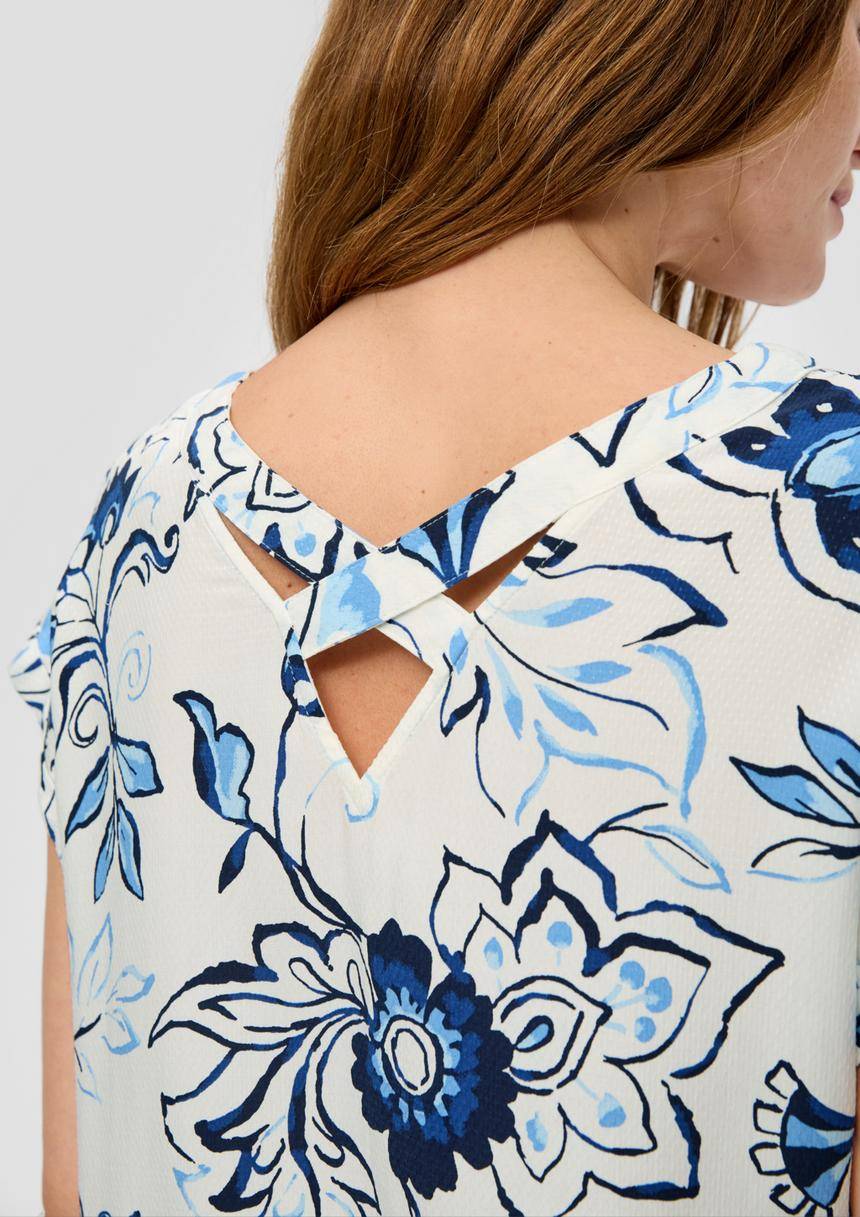 S.Oliver Viskosebluse Im Relaxed Fit Mit Cut-out-Detail