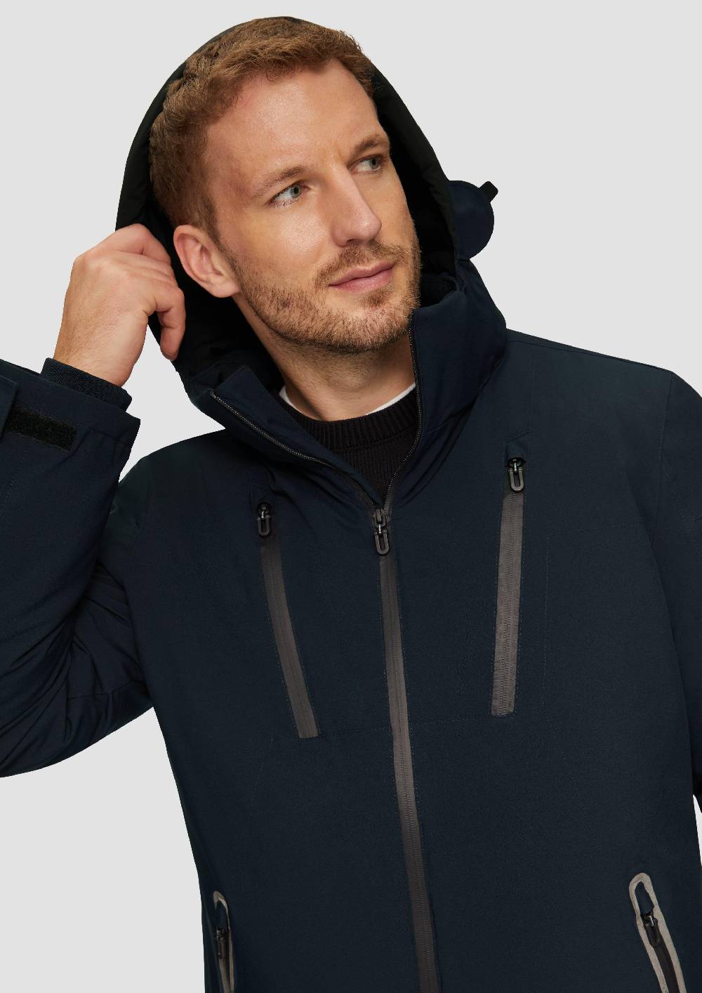 S.Oliver Wasserabweisende Jacke Mit Kapuze Und Zip-Details