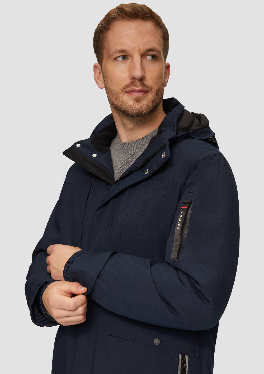 S.Oliver Wasserabweisender Parka Mit Abnehmbarer Kapuze Und Weichem Griff