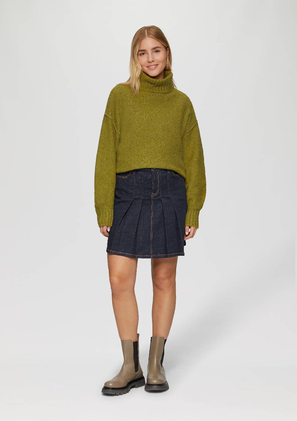 S.Oliver Weicher Rollkragenpullover Aus Baumwoll-Bouclé