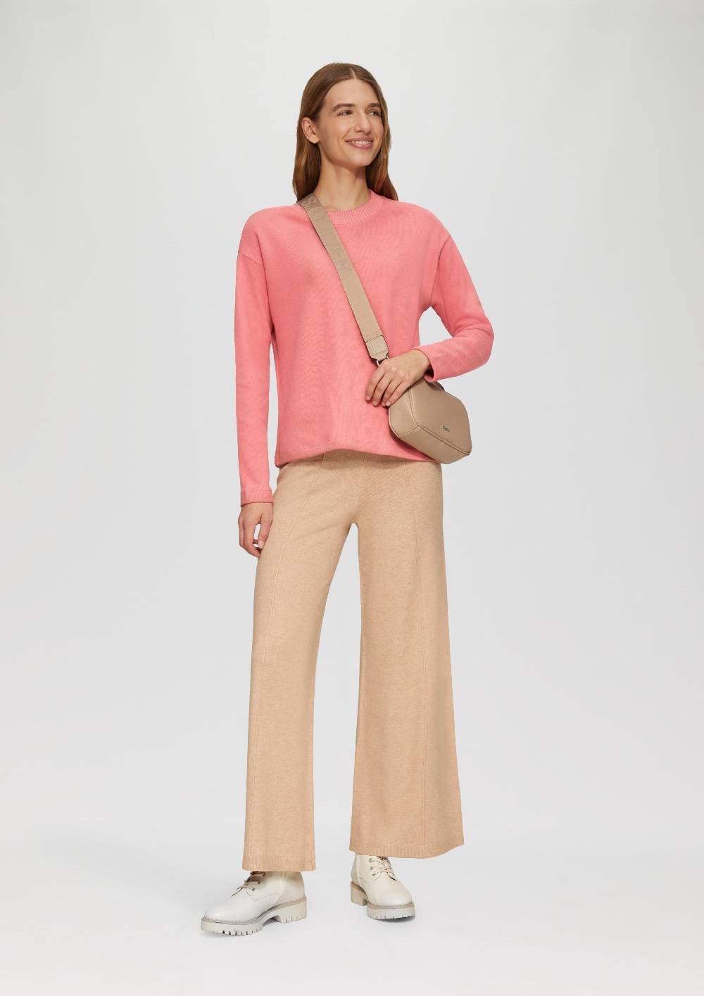 S.Oliver Weiches Sweatshirt Mit Gebrushter Oberfläche