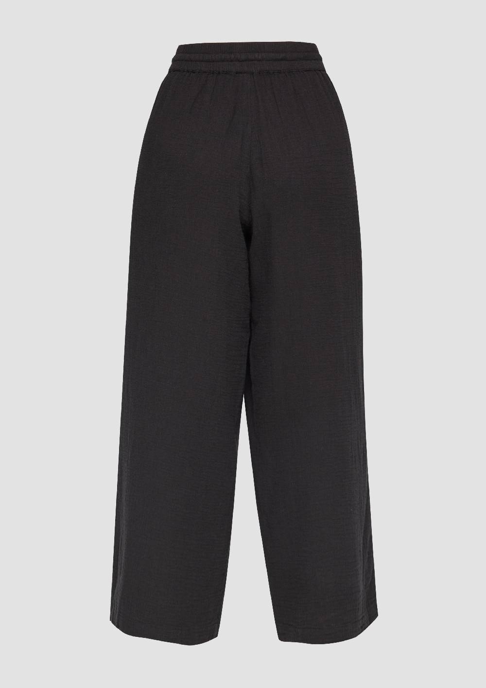 S.Oliver Wide Leg-Hose Aus Musselin Mit Elastikbund