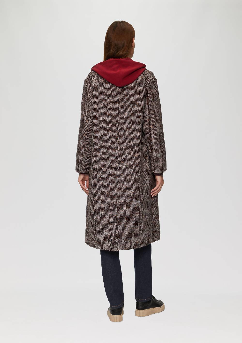 S.Oliver Wollmantel Im Relaxed Fit Mit Rippbündchen