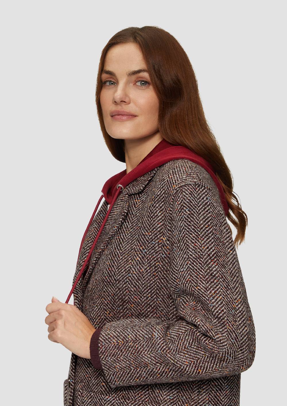 S.Oliver Wollmantel Im Relaxed Fit Mit Rippbündchen